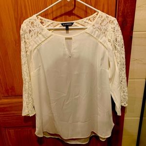 Express lace detail top